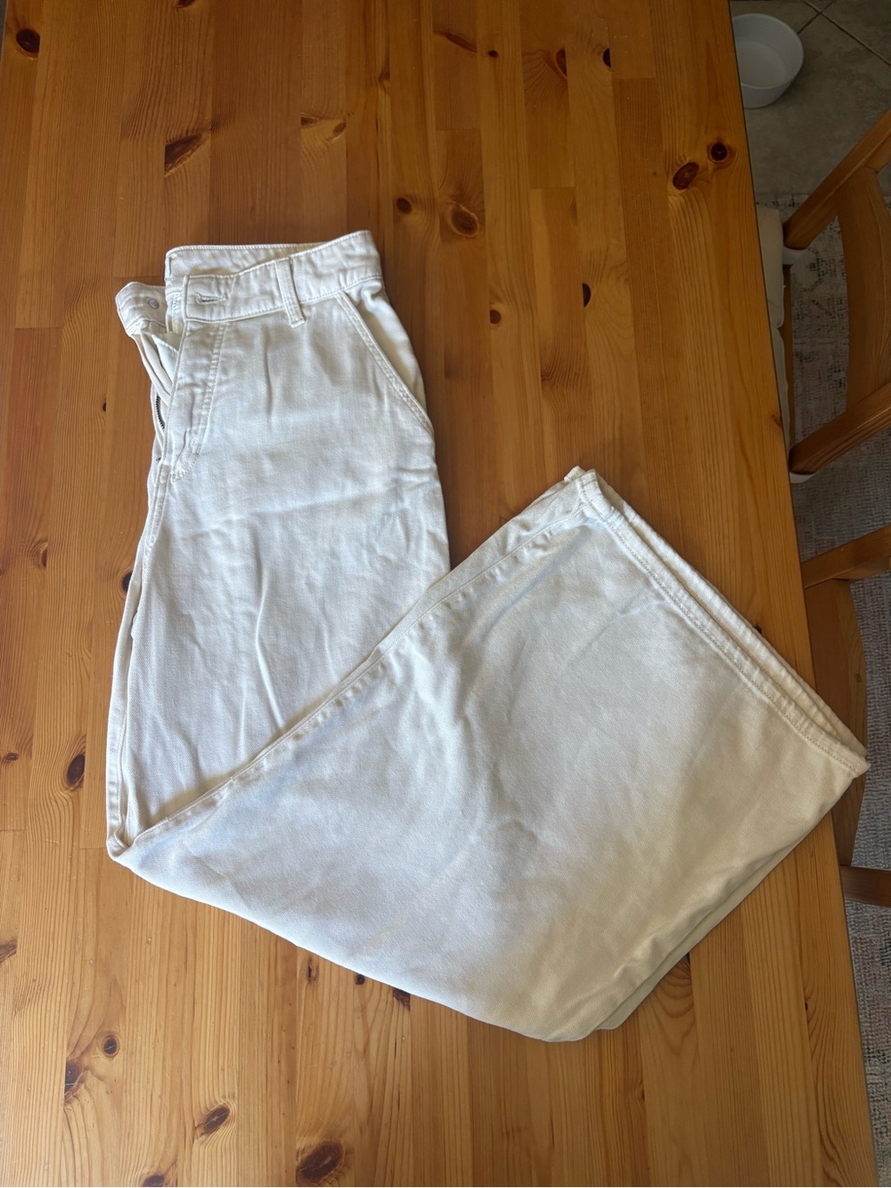 Banana Republic Ultra High Rise Wide Leg Jeans White Size 29/8